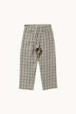 LINEN CHECK 2TACK EASY TROUSERS