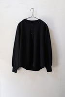 HENLEY NECK LIGHT SWEAT SHIRT