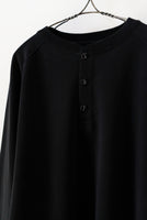 HENLEY NECK LIGHT SWEAT SHIRT