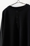 HENLEY NECK LIGHT SWEAT SHIRT
