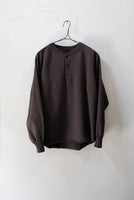 HENLEY NECK LIGHT SWEAT SHIRT