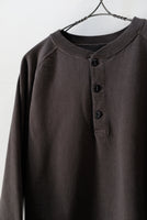HENLEY NECK LIGHT SWEAT SHIRT