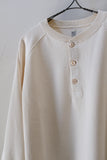 HENLEY NECK LIGHT SWEAT SHIRT