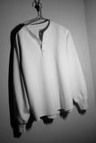 HENLEY NECK LIGHT SWEAT SHIRT